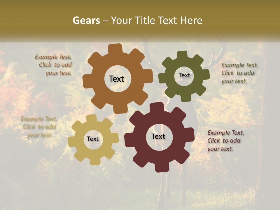 A Deer Standing In The Middle Of A Forest PowerPoint Template