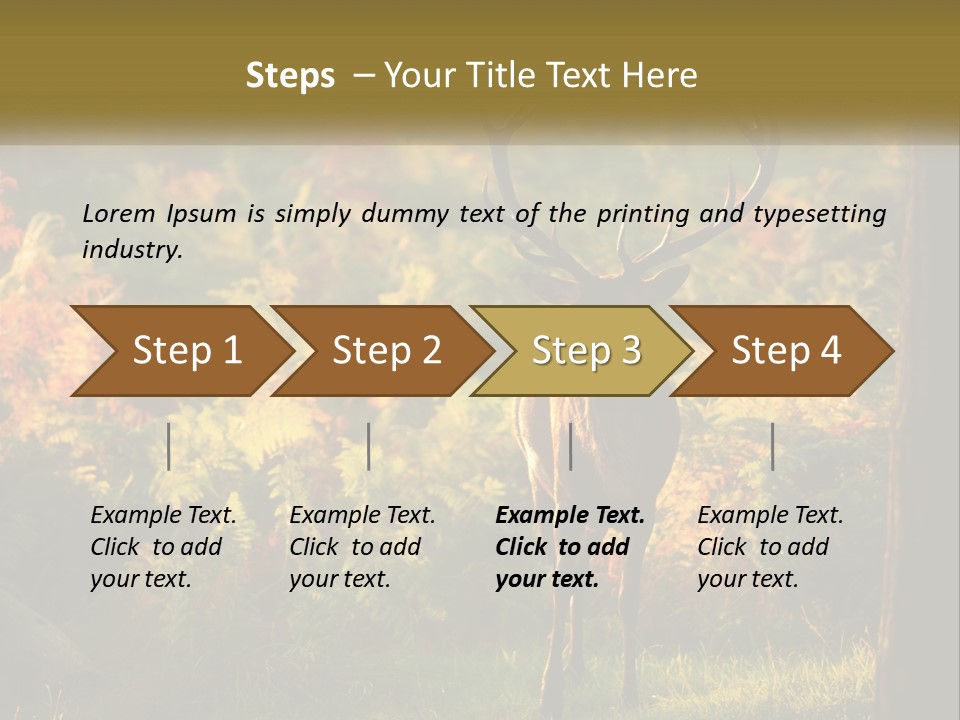 A Deer Standing In The Middle Of A Forest PowerPoint Template