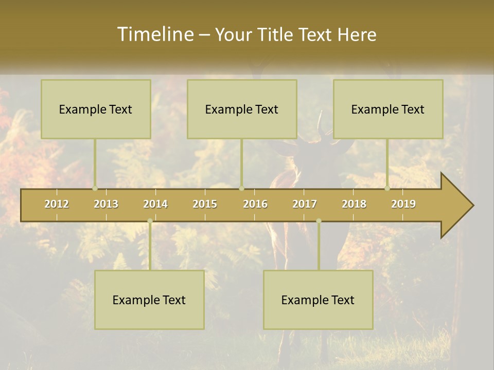 A Deer Standing In The Middle Of A Forest PowerPoint Template