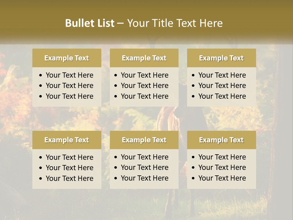 A Deer Standing In The Middle Of A Forest PowerPoint Template