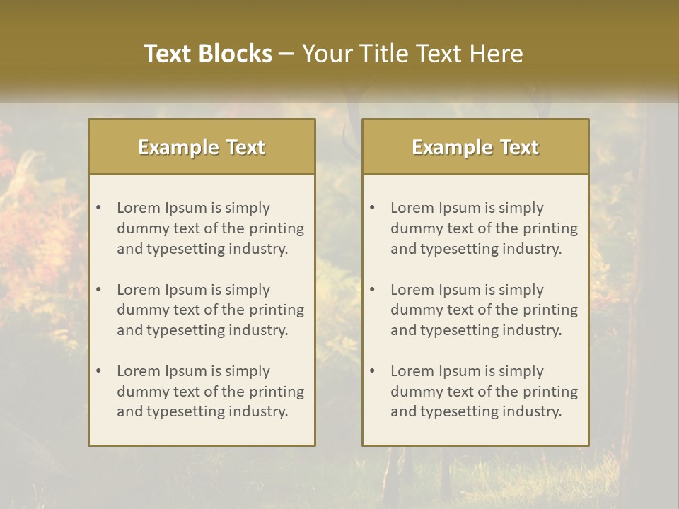 A Deer Standing In The Middle Of A Forest PowerPoint Template