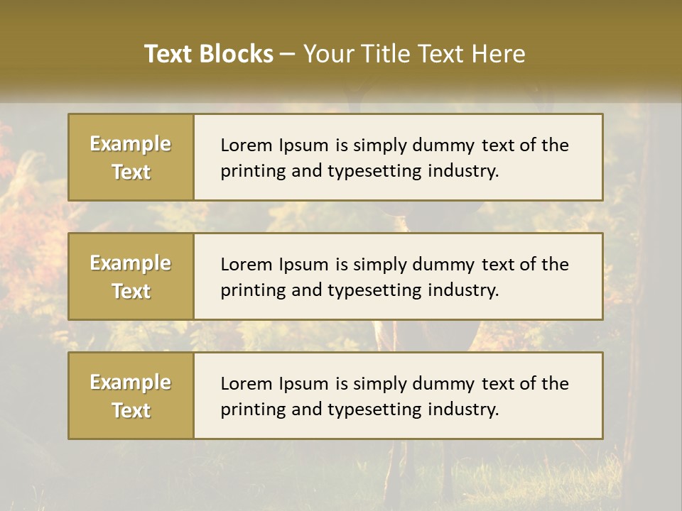 A Deer Standing In The Middle Of A Forest PowerPoint Template