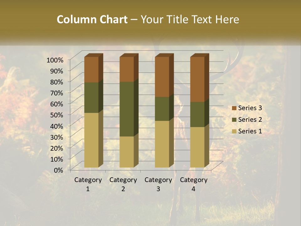 A Deer Standing In The Middle Of A Forest PowerPoint Template