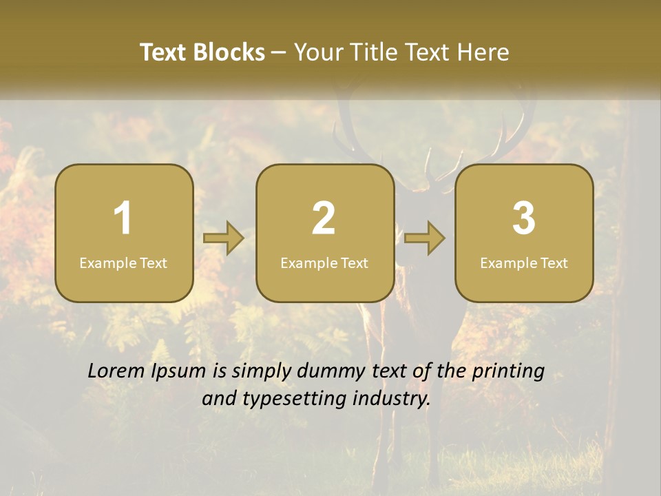 A Deer Standing In The Middle Of A Forest PowerPoint Template