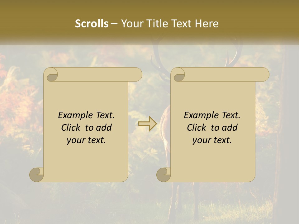 A Deer Standing In The Middle Of A Forest PowerPoint Template