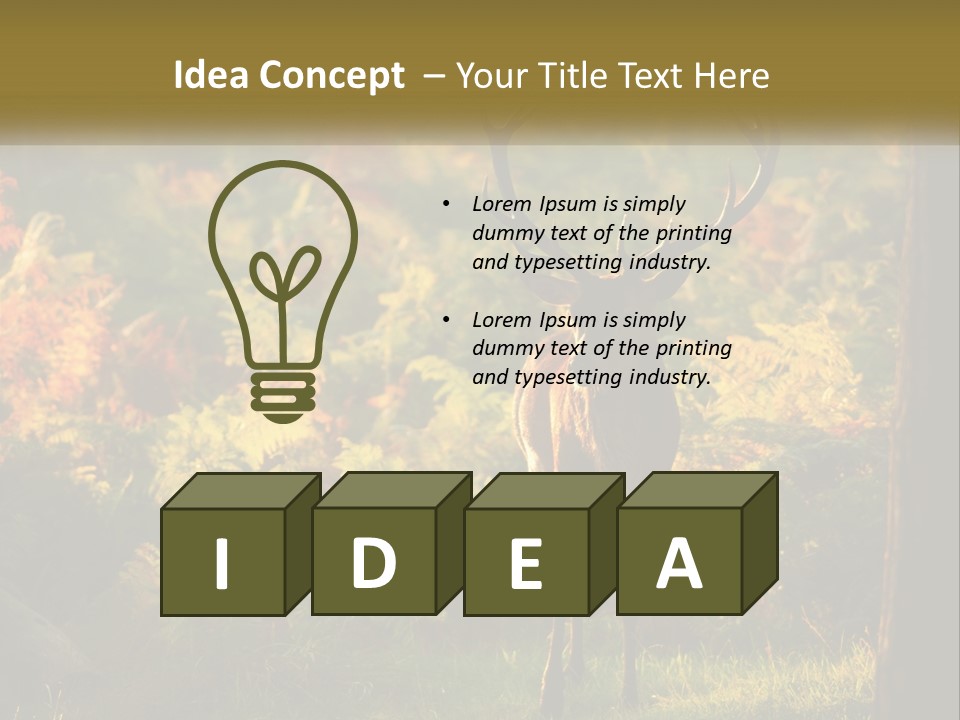 A Deer Standing In The Middle Of A Forest PowerPoint Template