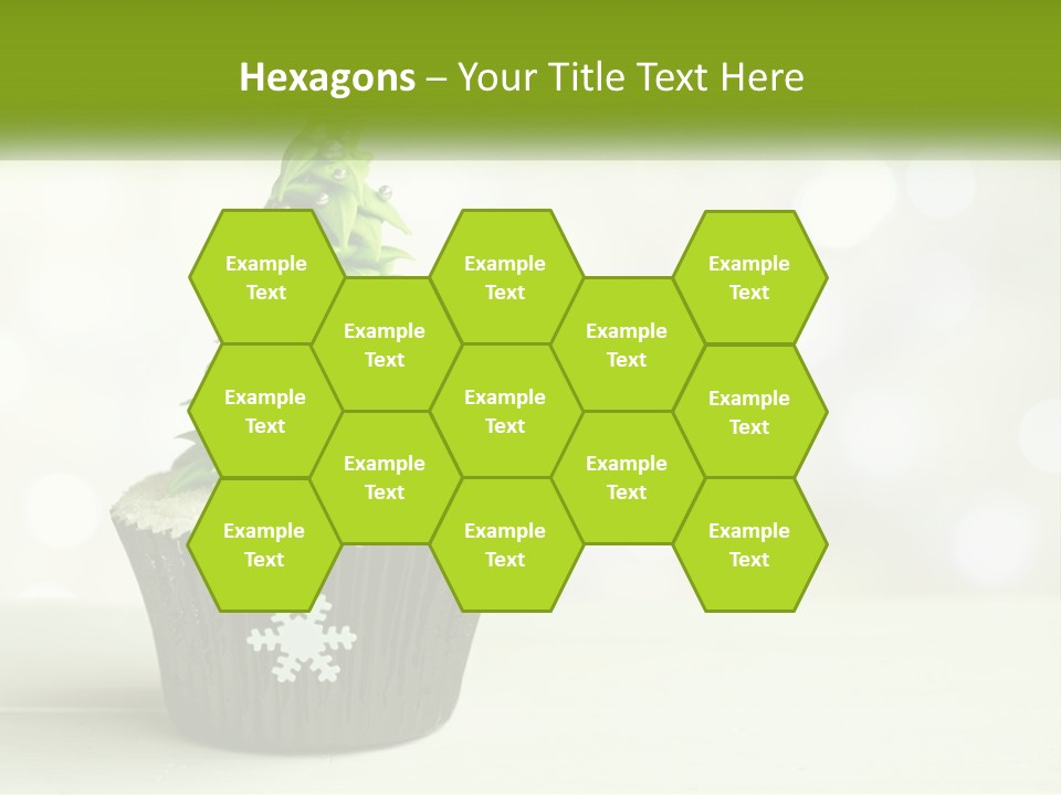 A Cupcake With A Christmas Tree On Top Of It PowerPoint Template