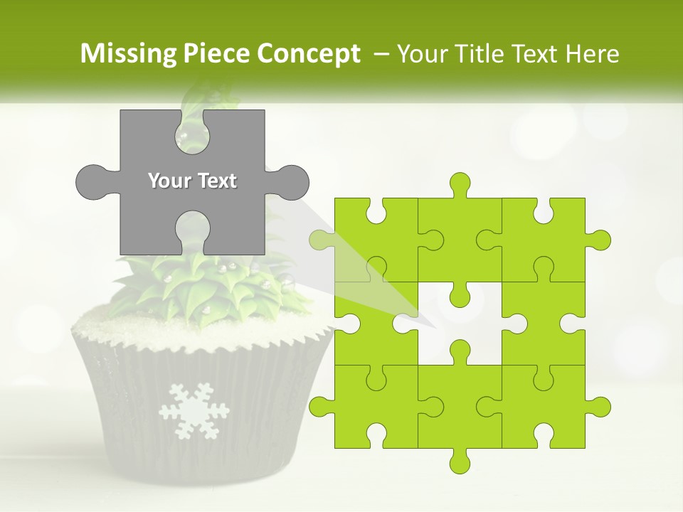 A Cupcake With A Christmas Tree On Top Of It PowerPoint Template