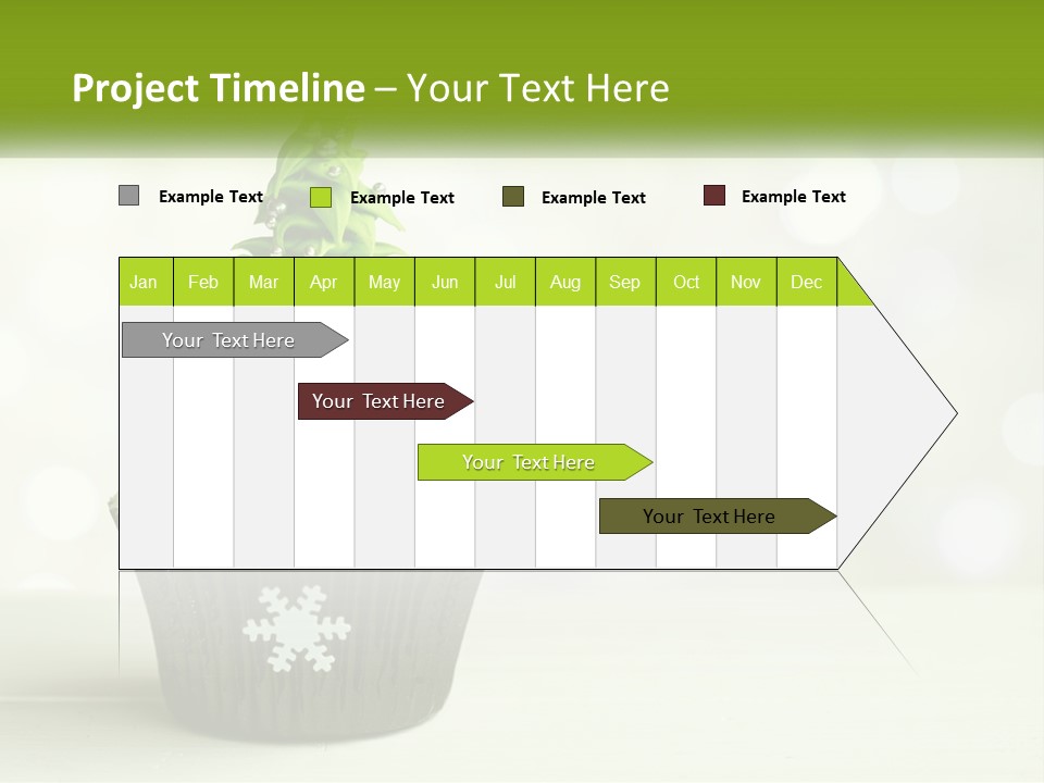 A Cupcake With A Christmas Tree On Top Of It PowerPoint Template
