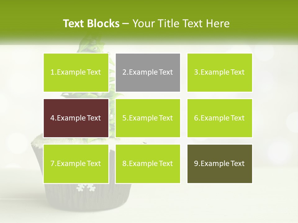 A Cupcake With A Christmas Tree On Top Of It PowerPoint Template