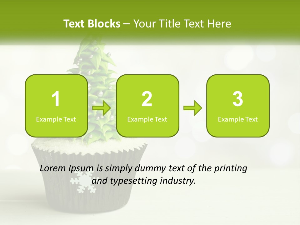 A Cupcake With A Christmas Tree On Top Of It PowerPoint Template