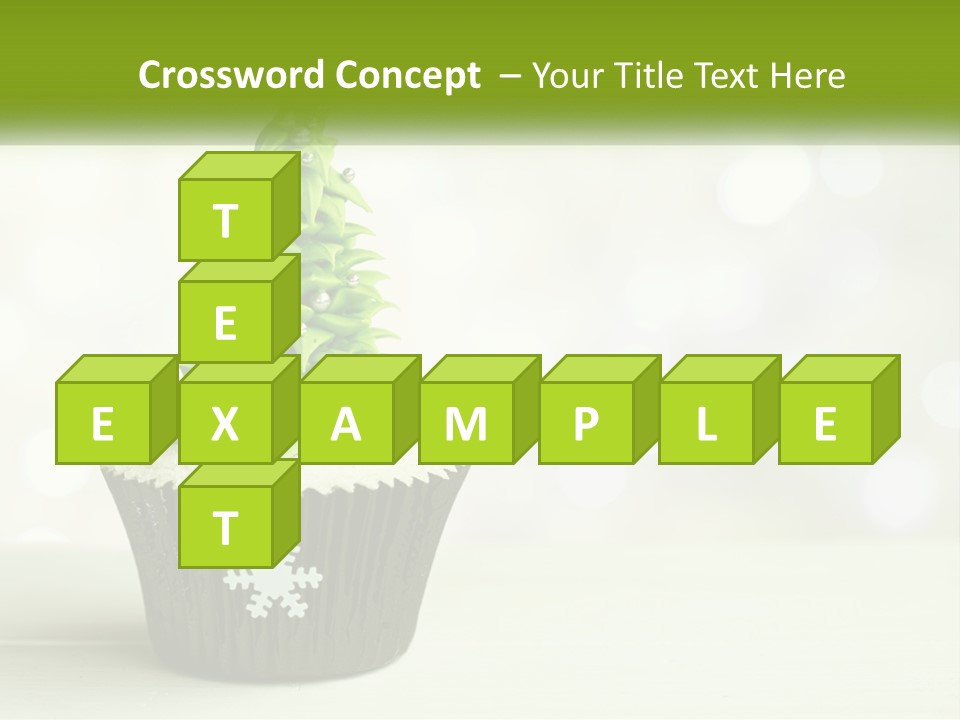 A Cupcake With A Christmas Tree On Top Of It PowerPoint Template