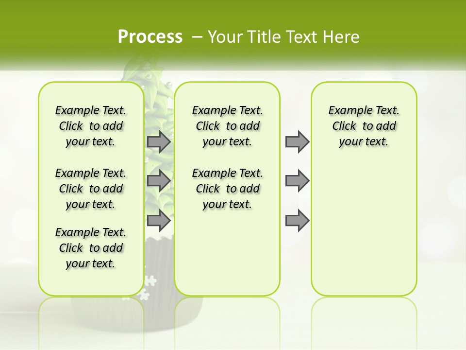 A Cupcake With A Christmas Tree On Top Of It PowerPoint Template
