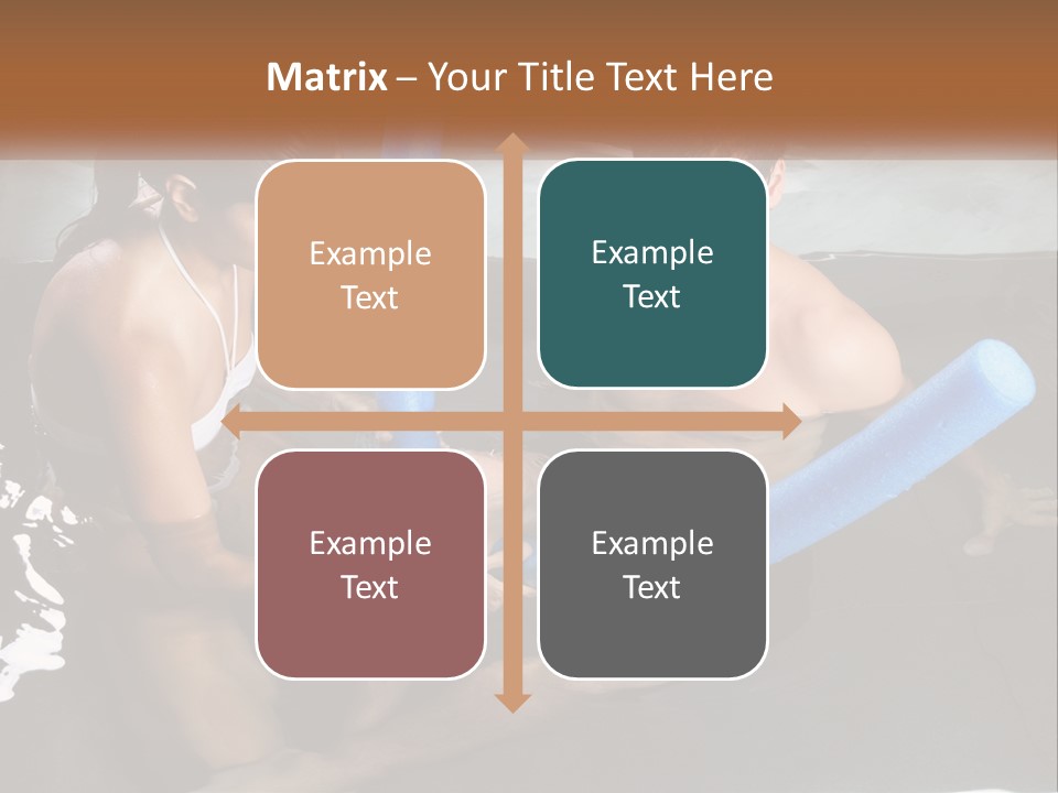 A Man And A Woman In A Swimming Pool PowerPoint Template