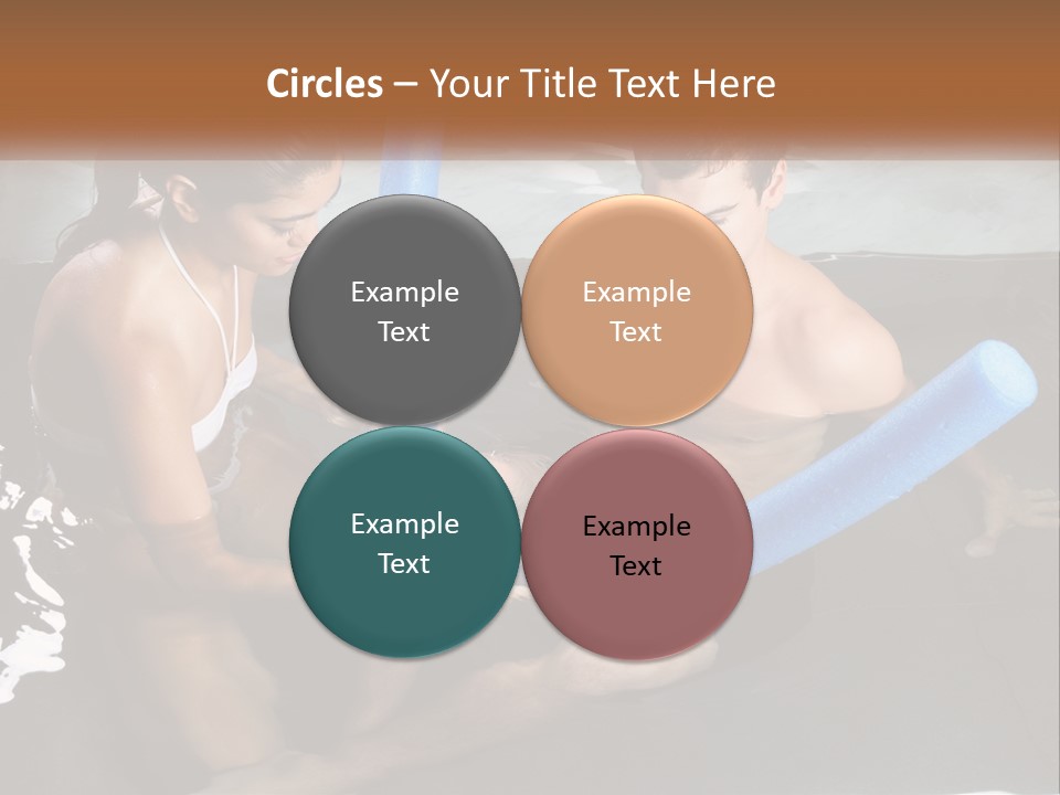 A Man And A Woman In A Swimming Pool PowerPoint Template