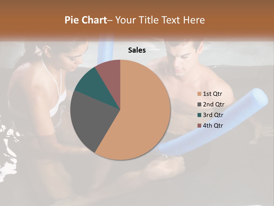 A Man And A Woman In A Swimming Pool PowerPoint Template