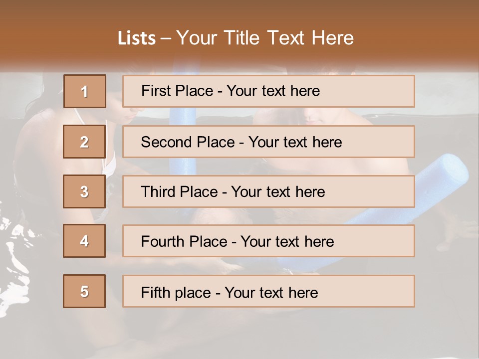 A Man And A Woman In A Swimming Pool PowerPoint Template