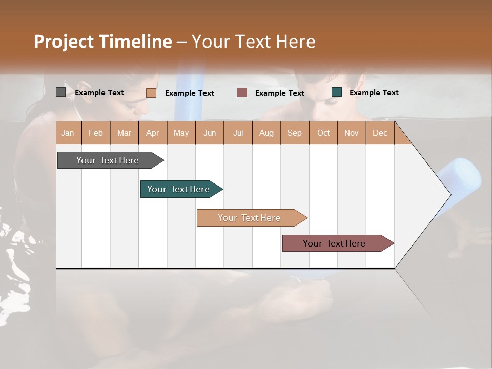 A Man And A Woman In A Swimming Pool PowerPoint Template