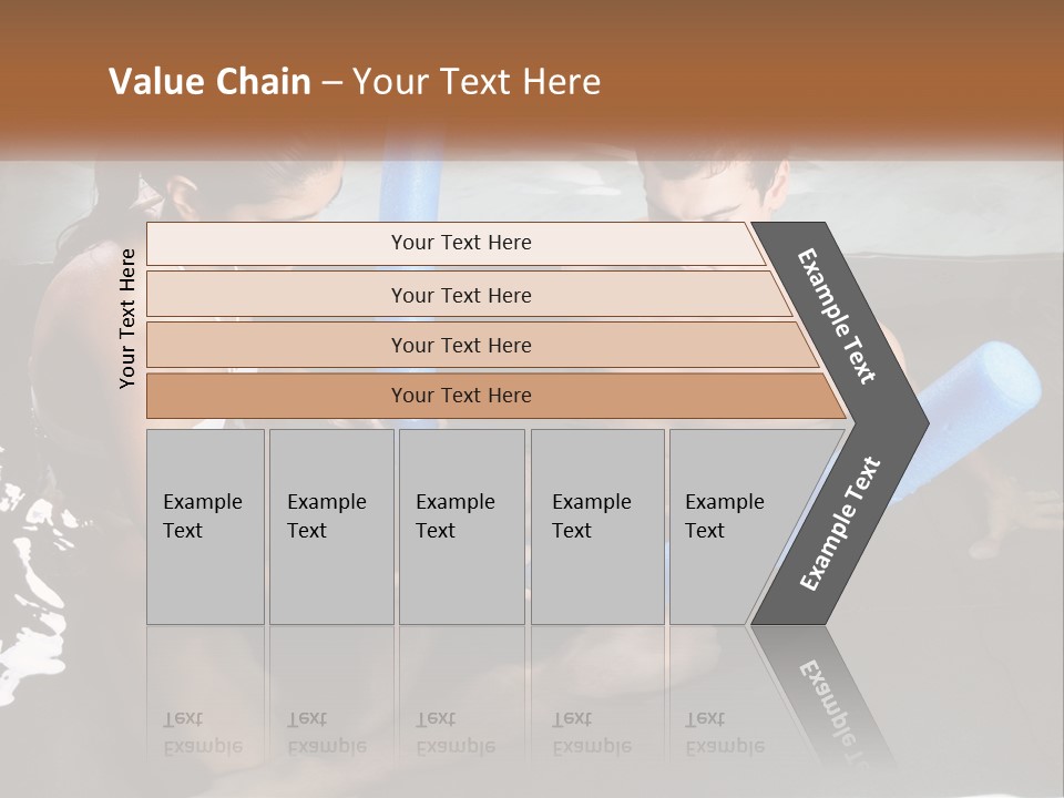 A Man And A Woman In A Swimming Pool PowerPoint Template
