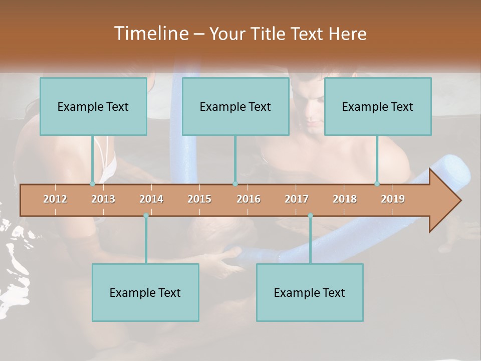 A Man And A Woman In A Swimming Pool PowerPoint Template