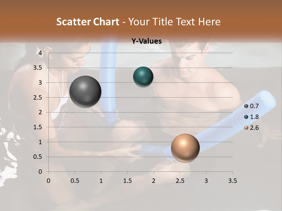 A Man And A Woman In A Swimming Pool PowerPoint Template