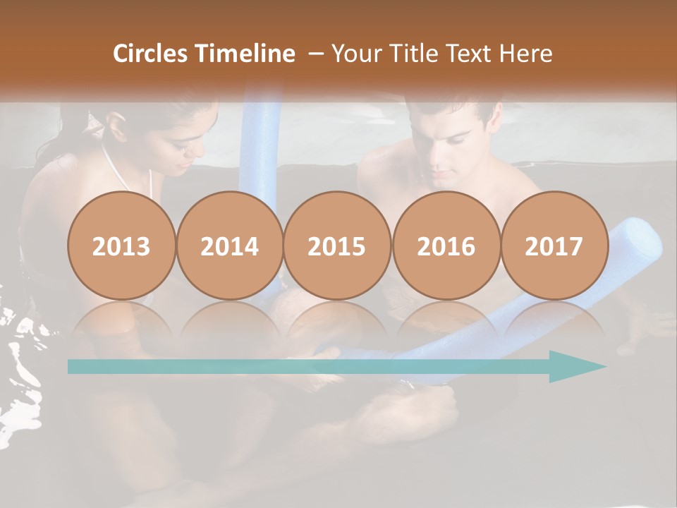 A Man And A Woman In A Swimming Pool PowerPoint Template