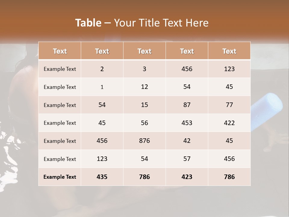 A Man And A Woman In A Swimming Pool PowerPoint Template