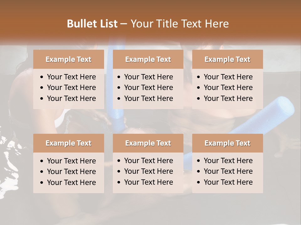 A Man And A Woman In A Swimming Pool PowerPoint Template