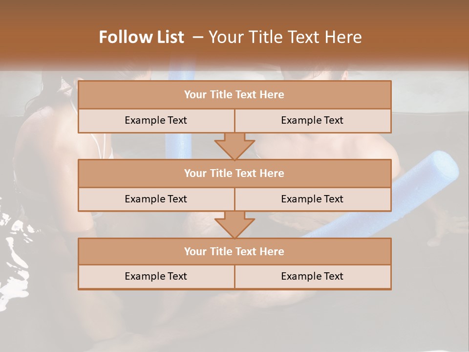 A Man And A Woman In A Swimming Pool PowerPoint Template