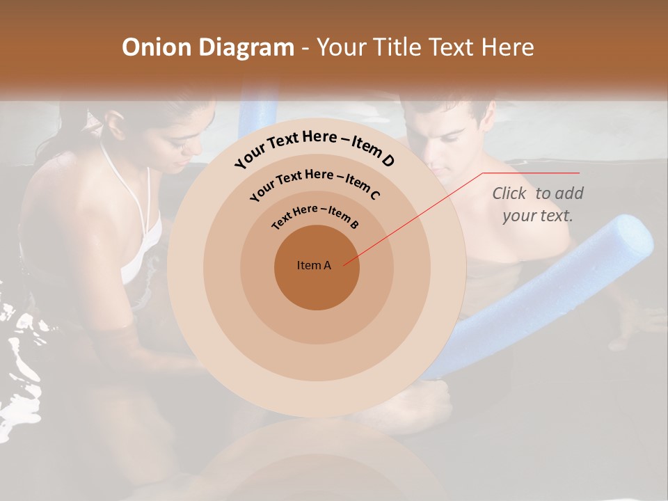 A Man And A Woman In A Swimming Pool PowerPoint Template