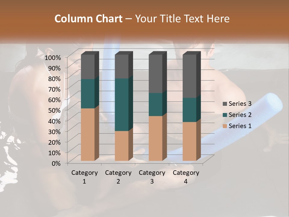 A Man And A Woman In A Swimming Pool PowerPoint Template