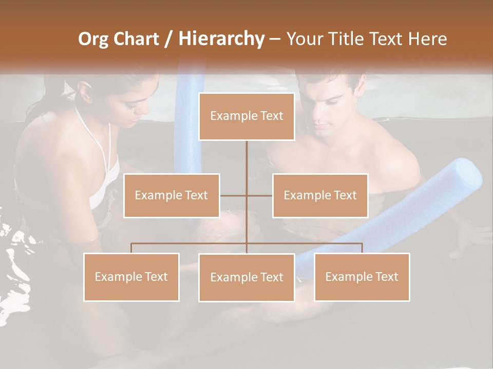 A Man And A Woman In A Swimming Pool PowerPoint Template