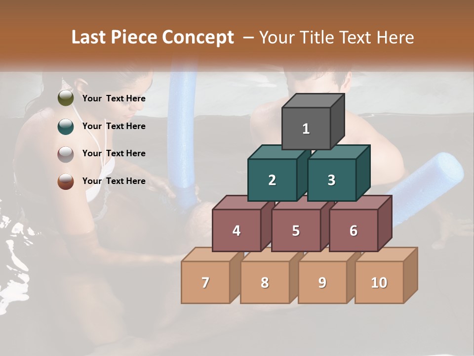 A Man And A Woman In A Swimming Pool PowerPoint Template