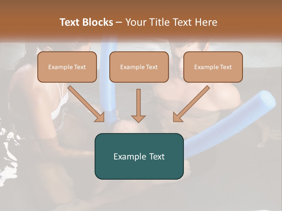 A Man And A Woman In A Swimming Pool PowerPoint Template