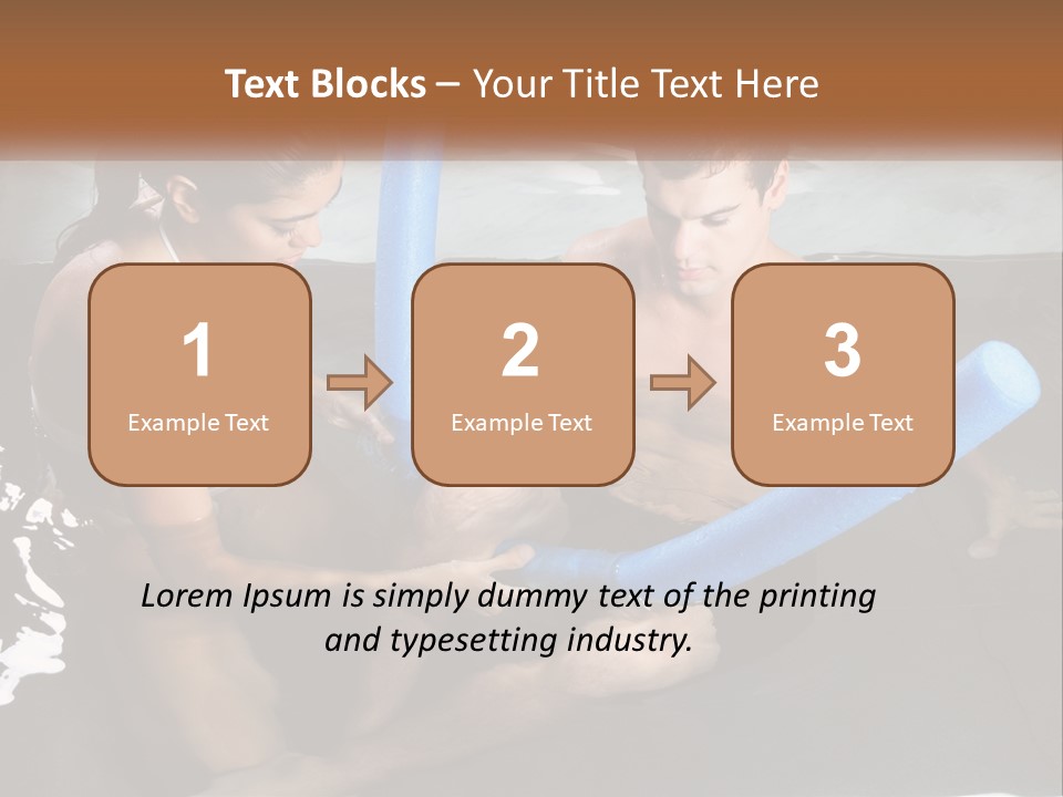 A Man And A Woman In A Swimming Pool PowerPoint Template