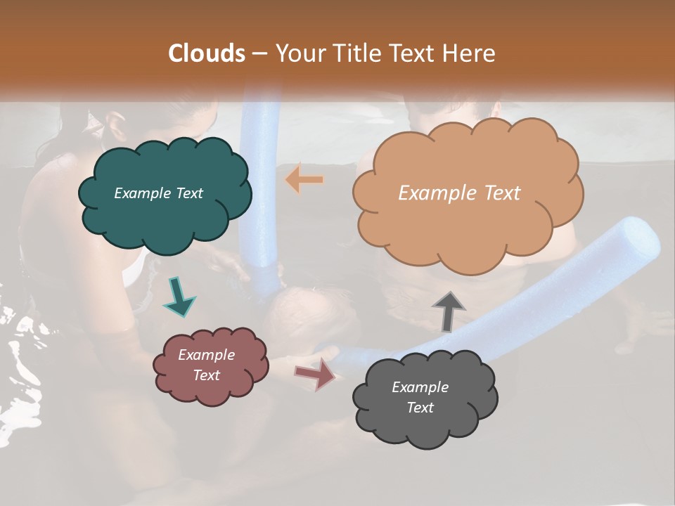 A Man And A Woman In A Swimming Pool PowerPoint Template