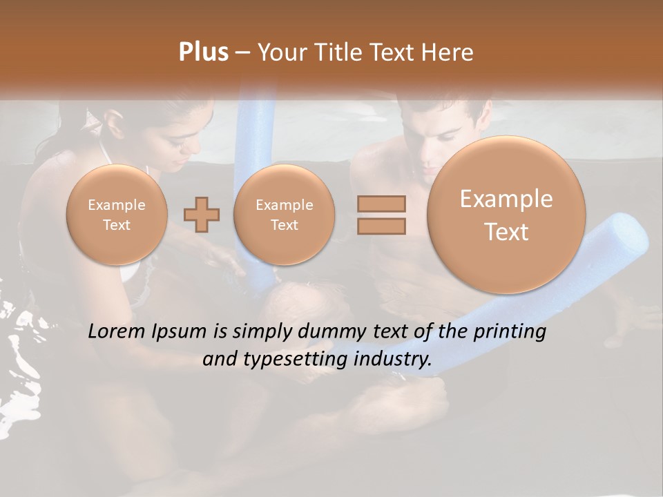 A Man And A Woman In A Swimming Pool PowerPoint Template