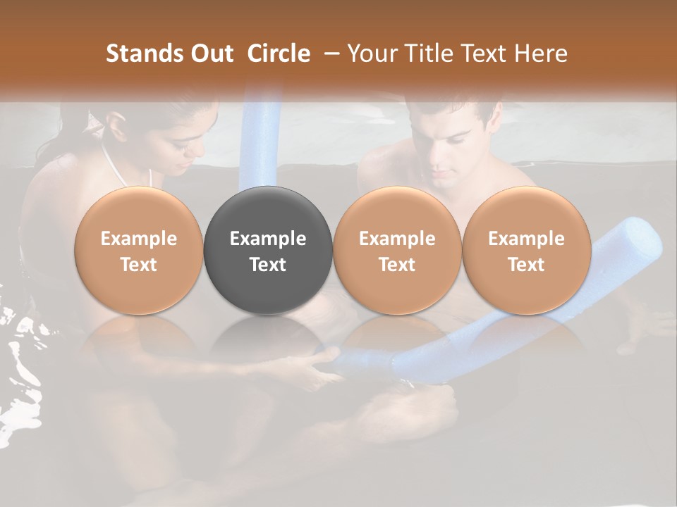 A Man And A Woman In A Swimming Pool PowerPoint Template