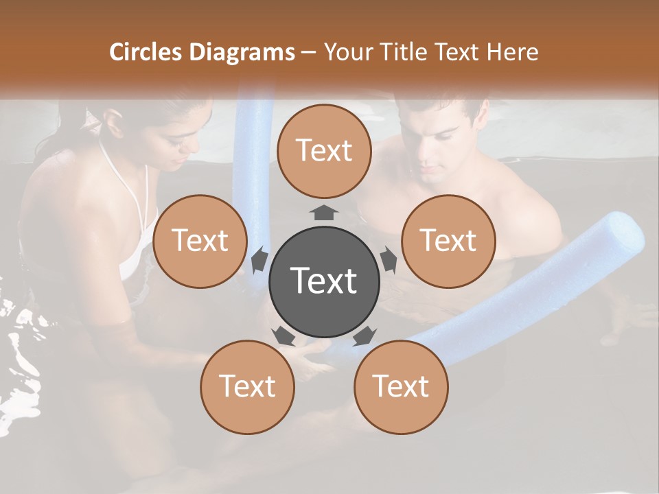 A Man And A Woman In A Swimming Pool PowerPoint Template