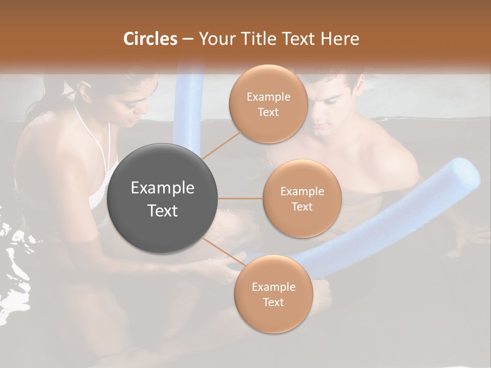 A Man And A Woman In A Swimming Pool PowerPoint Template