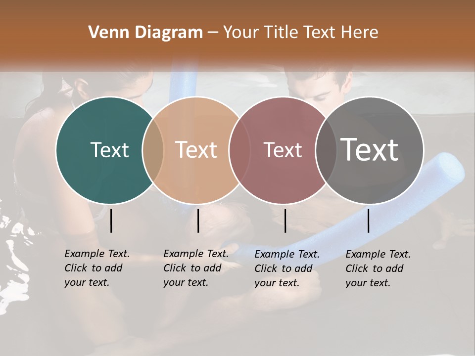 A Man And A Woman In A Swimming Pool PowerPoint Template