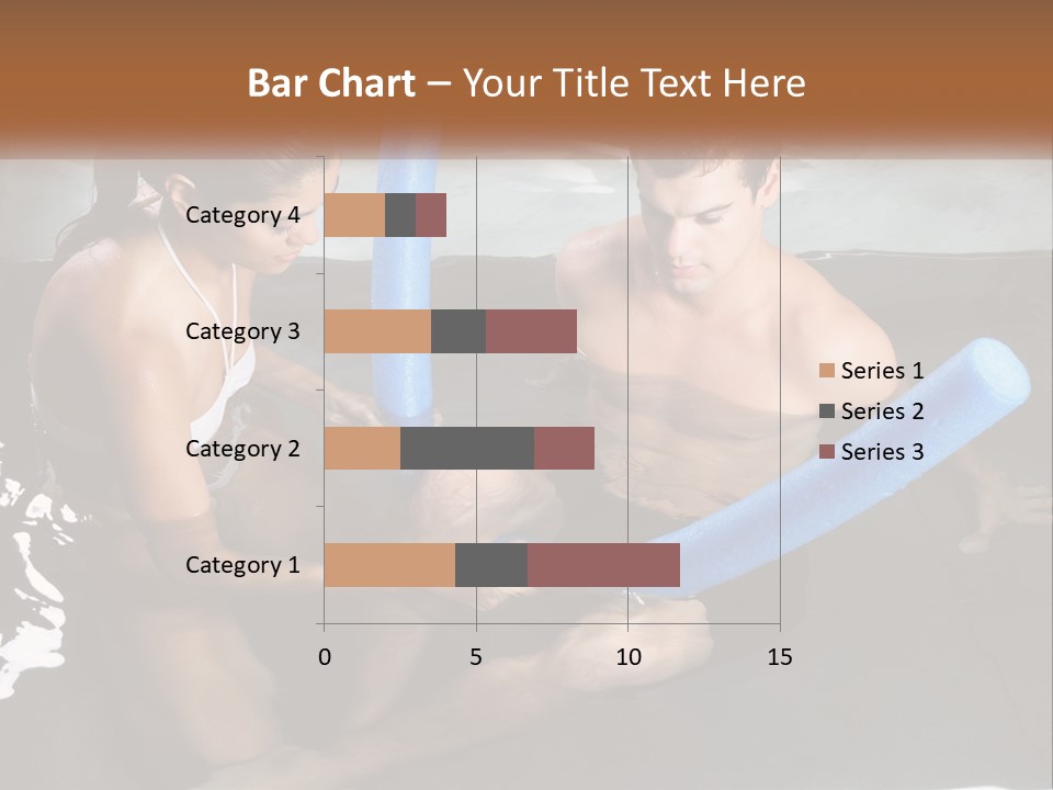 A Man And A Woman In A Swimming Pool PowerPoint Template