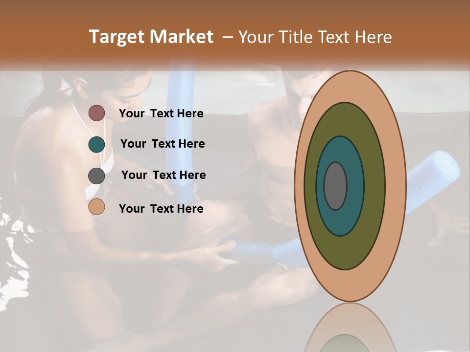 A Man And A Woman In A Swimming Pool PowerPoint Template