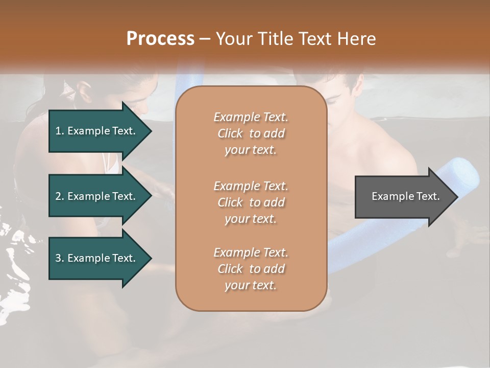 A Man And A Woman In A Swimming Pool PowerPoint Template