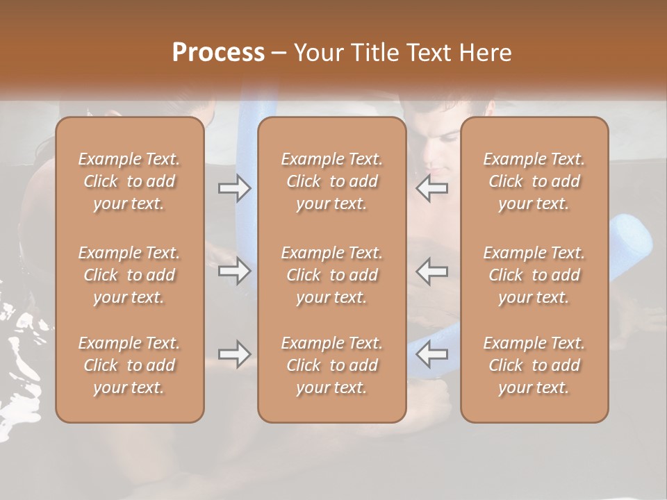A Man And A Woman In A Swimming Pool PowerPoint Template