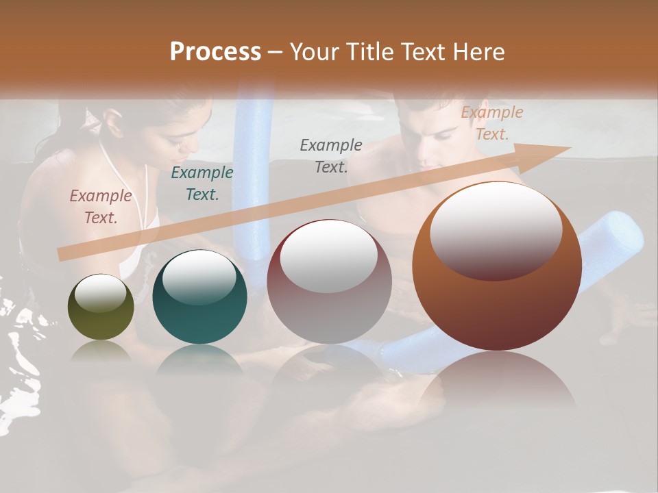 A Man And A Woman In A Swimming Pool PowerPoint Template