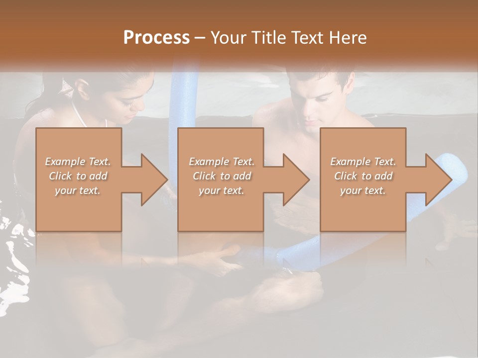 A Man And A Woman In A Swimming Pool PowerPoint Template