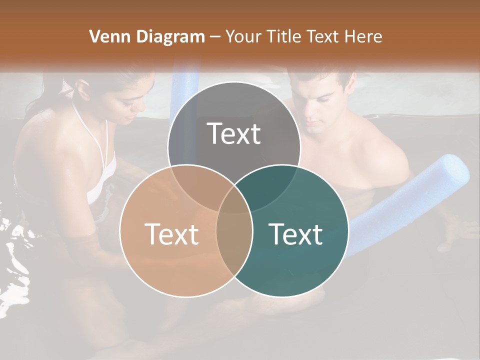 A Man And A Woman In A Swimming Pool PowerPoint Template