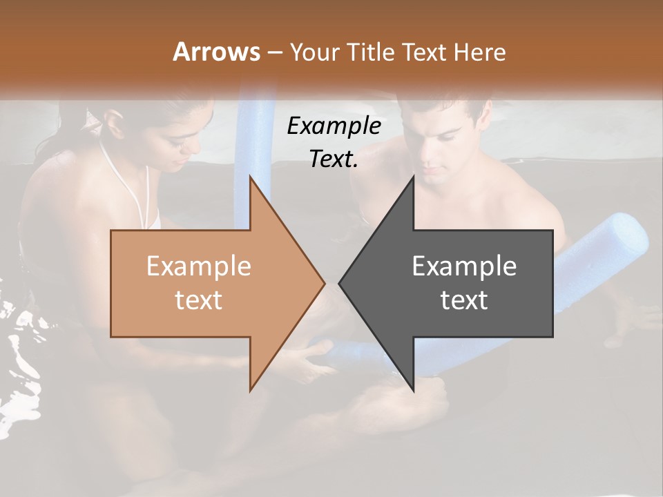 A Man And A Woman In A Swimming Pool PowerPoint Template