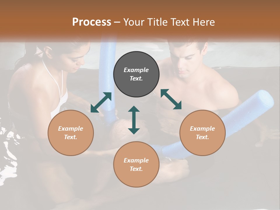 A Man And A Woman In A Swimming Pool PowerPoint Template